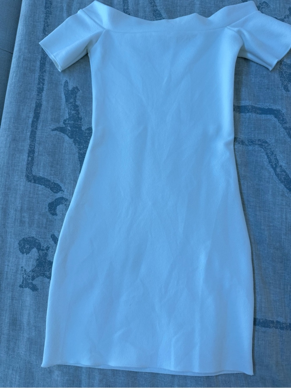 Zara White Off-Shoulder Bodycon Dress
